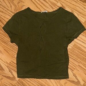 Cotton On Dark Green Crop Top